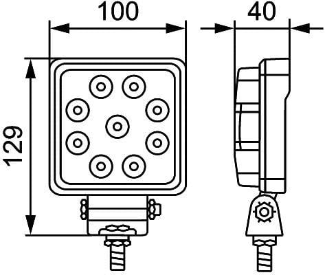 Projecteur de travail HELLA 1GA 357 103-012 Projecteur de travail HELLA 1GA 357 103-012
