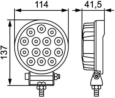 Projecteur de travail HELLA 1G1 357 105-022 Projecteur de travail HELLA 1G1 357 105-022