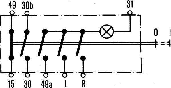 Interrupteur de signal de détresse HELLA 6HF 001 579-157