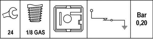 Sensor, presión de aceite HELLA ref. 6ZL 003 259-541