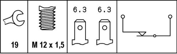 Interruptor luces freno HELLA ref. 6DF 007 361-001