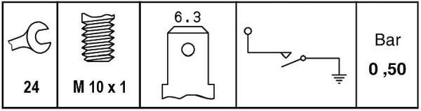 Sensor, presión de aceite HELLA ref. 6ZL 009 600-071
