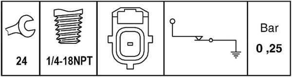 Sensor, presión de aceite HELLA ref. 6ZL 009 600-081