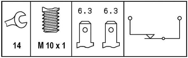 Interruptor luces freno HELLA ref. 6DD 008 622-691