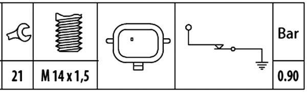 Sensor, presión de aceite HELLA ref. 6ZL 003 259-901