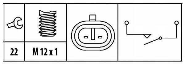 Contacteur de feu de recul (Interrupteur de feu de recul) HELLA ref. 6ZF 181 612-021