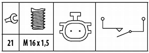 Contacteur de feu de recul (Interrupteur de feu de recul) HELLA ref. 6ZF 181 612-061