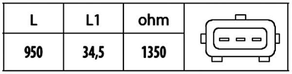 Capteur de régime moteur (Capteur PMH) HELLA 6PU 009 146-451