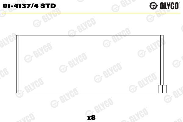 Coussinet de bielle GLYCO ref. 01-4137/4 STD