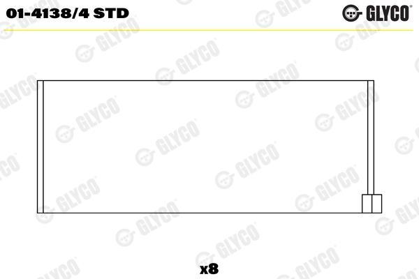 Capa de biela GLYCO ref. 01-4138/4 STD
