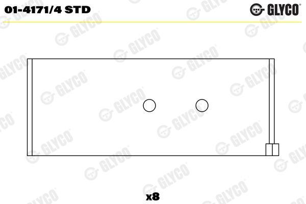 Coussinet de bielle GLYCO ref. 01-4171/4 STD