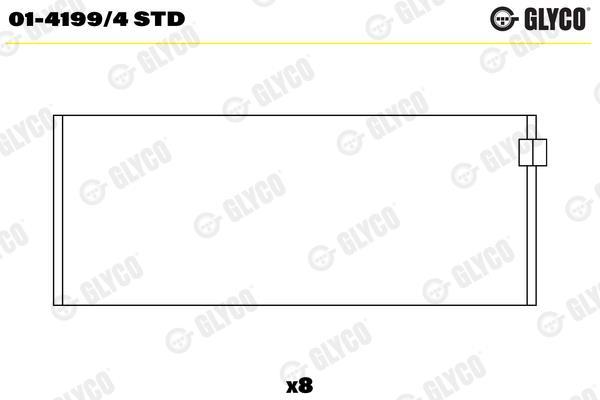 Capa de biela GLYCO 01-4199/4 STD