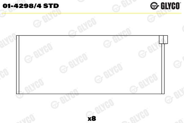 Coussinet de bielle GLYCO ref. 01-4298/4 STD