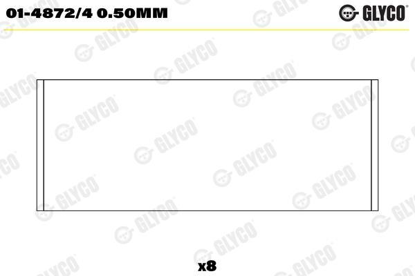 Coussinet de bielle GLYCO ref. 01-4872/4 0.50MM