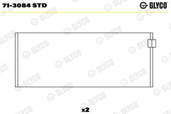 Coussinet de bielle GLYCO ref. 71-3084 STD