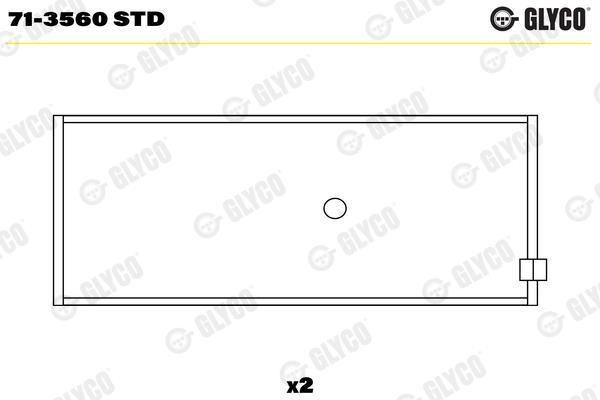Coussinet de bielle GLYCO ref. 71-3560 STD