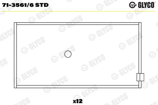 Coussinet de bielle GLYCO ref. 71-3561/6 STD