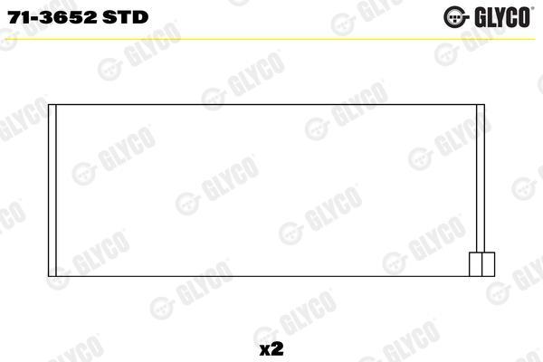 Coussinet de bielle GLYCO ref. 71-3652 STD
