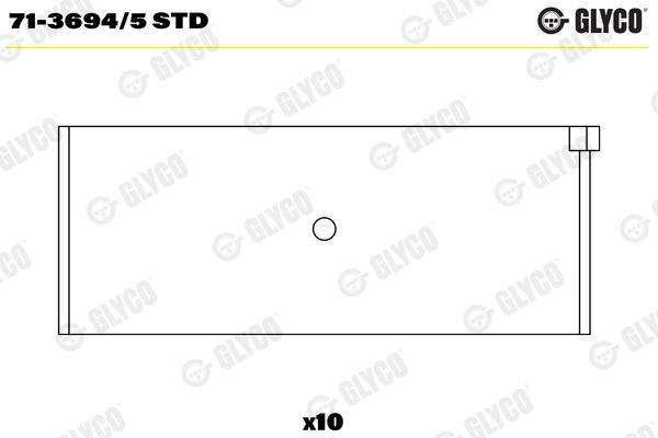Coussinet de bielle GLYCO ref. 71-3694/5 STD
