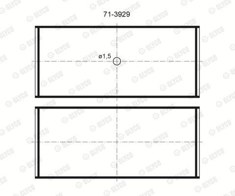 Coussinet de bielle GLYCO ref. 71-3929/4 STD