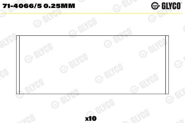 Cojinete de biela GLYCO ref. 71-4066/5 0.25MM