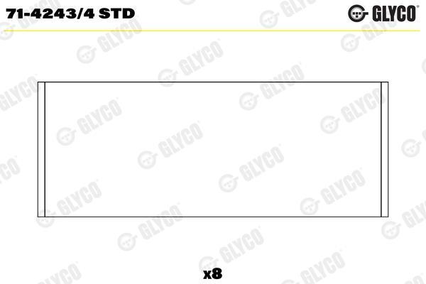 Capa de biela GLYCO ref. 71-4243/4 STD