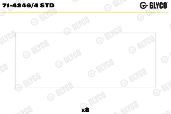 Coussinet de bielle GLYCO ref. 71-4246/4 STD