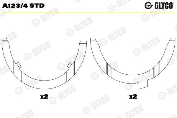 Disco distanciador, cigüeñal GLYCO ref. A123/4 STD