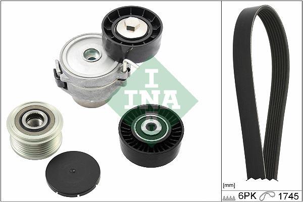 Kit de courroie d'accessoire (Courroie d’alternateur) Schaeffler INA ref. 529 0114 10