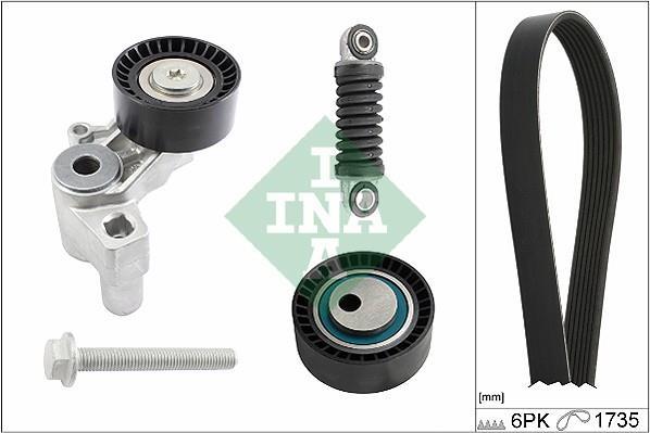 Kit de courroie d'accessoire (Courroie d’alternateur) Schaeffler INA ref. 529 0185 10