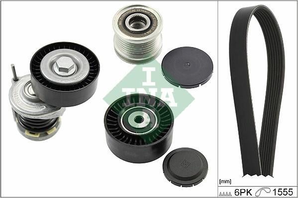 Kit de courroie d'accessoire (Courroie d’alternateur) Schaeffler INA ref. 529 0240 10