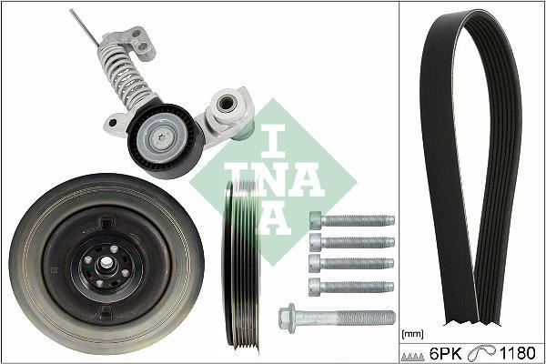 Kit de courroie d'accessoire (Courroie d’alternateur) Schaeffler INA ref. 529 0374 21