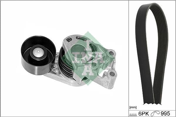 Kit de courroie d'accessoire (Courroie d’alternateur) Schaeffler INA ref. 529 0378 10