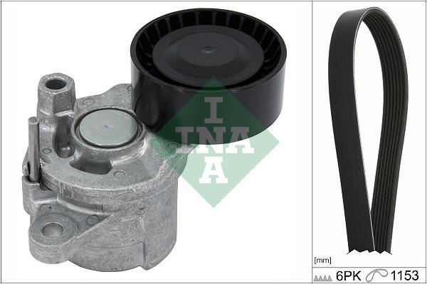 Kit de courroie d'accessoire (Courroie d’alternateur) Schaeffler INA ref. 529 0379 10