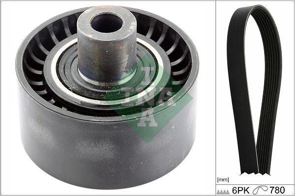 Kit de courroie d'accessoire (Courroie d’alternateur) Schaeffler INA ref. 529 0406 10