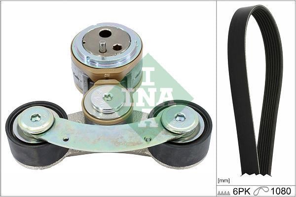 Kit de courroie d'accessoire (Courroie d’alternateur) Schaeffler INA ref. 529 0537 10