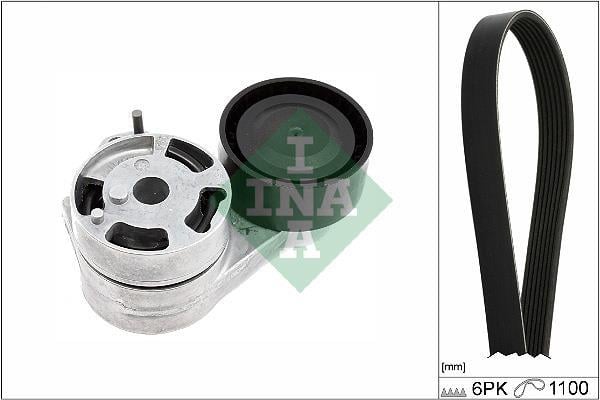 Kit de courroie d'accessoire (Courroie d’alternateur) Schaeffler INA ref. 529 0576 10