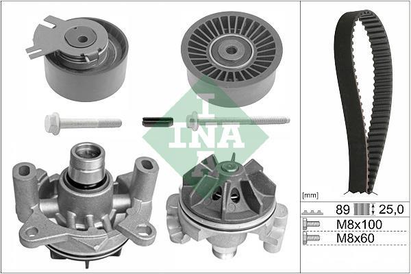 Pompe à eau + kit de courroie de distribution (Kit courroie de distribution) Schaeffler INA ref. 530 0198 30
