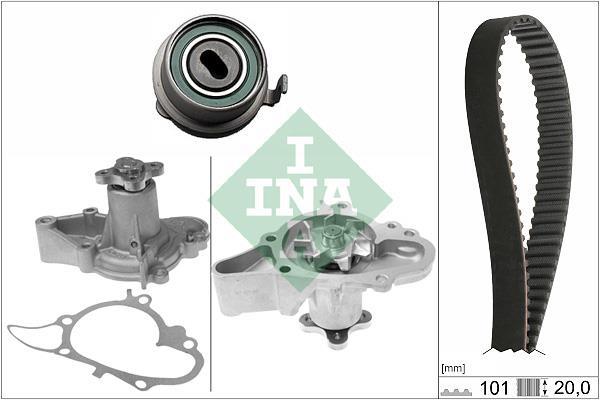 Pompe à eau + kit de courroie de distribution (Kit courroie de distribution) Schaeffler INA ref. 530 0355 31