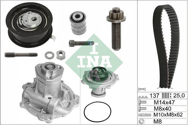 Pompe à eau + kit de courroie de distribution (Kit courroie de distribution) Schaeffler INA ref. 530 0377 31