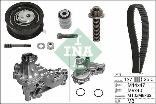 Pompe à eau + kit de courroie de distribution (Kit courroie de distribution) Schaeffler INA ref. 530 0377 32