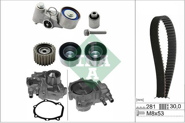 Pompe à eau + kit de courroie de distribution (Kit courroie de distribution) Schaeffler INA ref. 530 0563 30