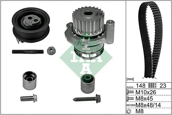 Pompe à eau + kit de courroie de distribution (Kit courroie de distribution) Schaeffler INA 530 0584 31