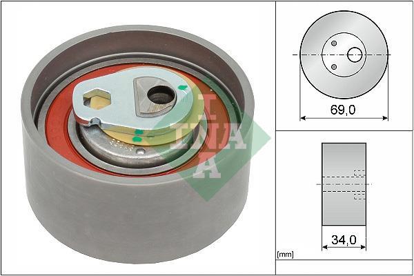 Galet tendeur de courroie de distribution (Galet tendeur de courroie crantée) Schaeffler INA 531 0505 10