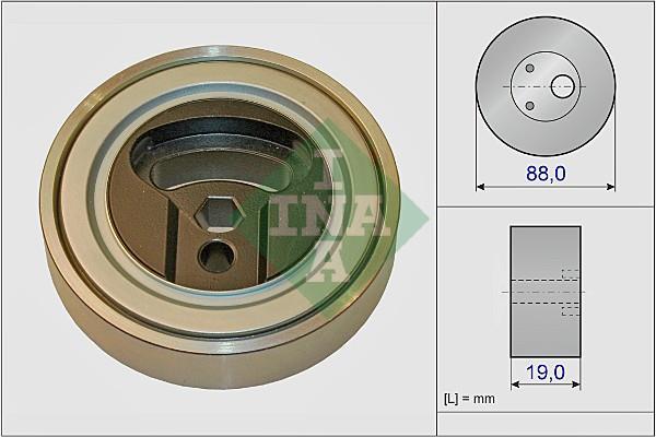 Poulie Tendeur INA Pour Courroie Accessoire - Compatible Porsche Cayenne, 911, Panamera | Diamètre 70 Mm