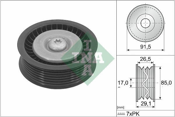 Polea inversión/guía, correa auxiliar servicios Schaeffler INA ref. 532 1181 10