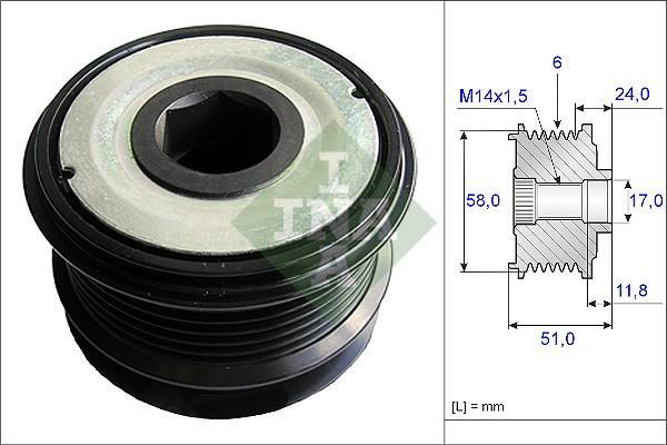 Rueda libre alternador Schaeffler INA ref. 535 0196 10