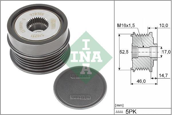 Rueda libre alternador Schaeffler INA ref. 535 0372 10