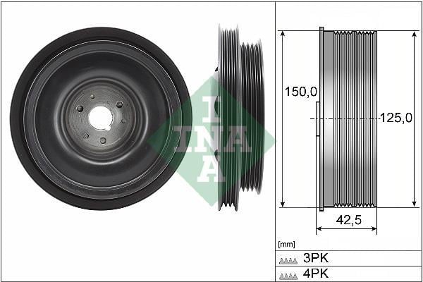Polea, cigüeñal Schaeffler INA ref. 544 0161 10