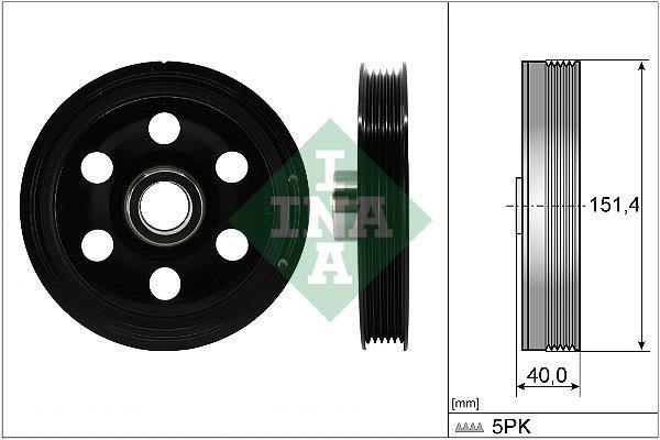 Polea, cigüeñal Schaeffler INA ref. 544 0165 10